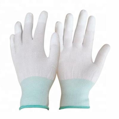 China Cheap Hand Protection Dursafety Polyester Palm PU Coated Anti Static Working Gloves Hand Gloves for sale