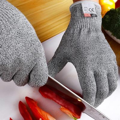 China Gray Kitchen Gloves For Cutting Anti Cut Hand Protection Anti Cutting Gloves Kitchen Gloves for sale