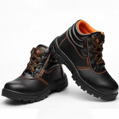 China Steel Toe Safety Boots Construction Work Boots Men Shoes Anti-Smashing Anti-Piercing Steel Toe Leather Trim Safety Boots for sale