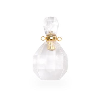 China 2021 CLASSIC Special Gifts Crystal Necklaces Rose Quartz Necklace Perfume Bottle Necklace With Box Essential Oil Bottle for sale