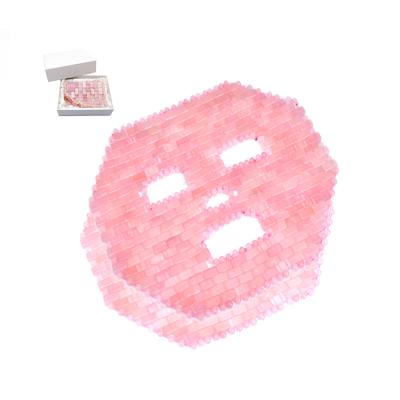 China 2020 New Trending Nourishing Fashion Rose Quartz Jade Face Mask, 100% Natural Stone Made Face Mask for sale