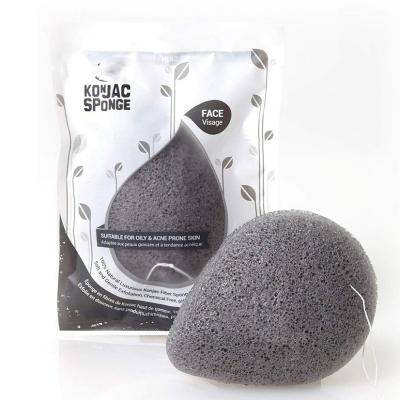 China 2018 hot natural charcoal face cleanser konjac sponge face cleansing new products for sale