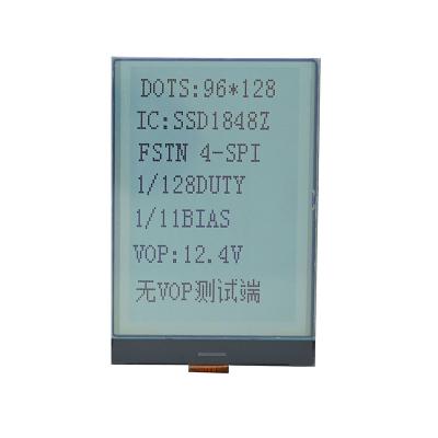 China Water meter/thermostat/other LCD display of no. Meter Custom 3.69 Inch 96*128 Square LCD Display Transflective IC SSD1848CZ for sale