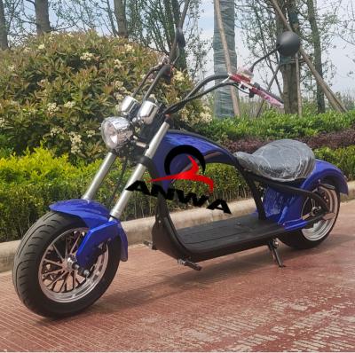 China 2020 Double Seat Electric Motor Car Fat Tire Electric Scooter Chopper 1200W Citycoco for sale