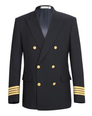 China Airline Pilot Uniform 100% Wool Pilot Uniform with Lapel and Button Ribbon Band and Metal Embroidery Pale Crossed Airline Uniforms for sale