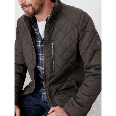 China Factory Direct Wholesale Mens Dark Green Short Anorak Wind Quilted Jacket Waterproof for sale