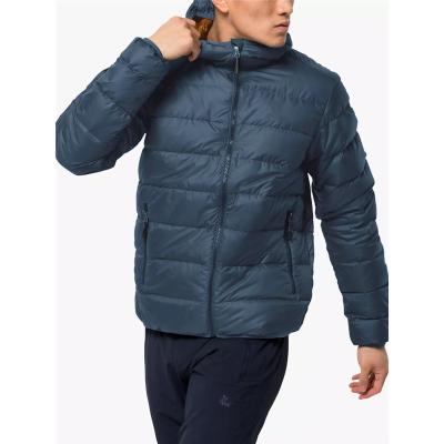 China Hot Sale Mens Breathable Water Resistant Factory Orion Blue Lightweight Duck Down Jacket for sale