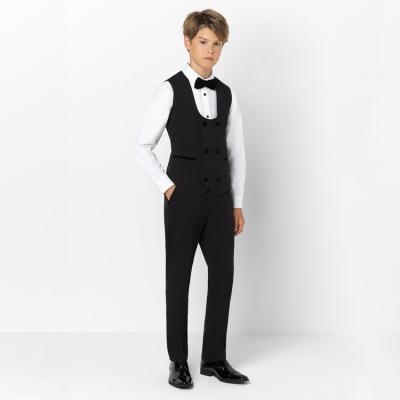 China Boys Formal High Quality Black Velvet Formal Suit Kids Tuxedo Wedding Party Suits For Boys for sale