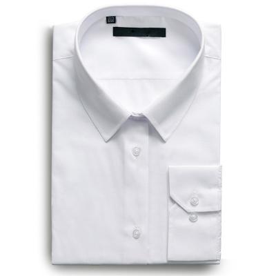 China 100%Cotton White Men Anti-Wrinkle Shirts Long Sleeve Formal High Quality Men's Casual Dress Shirt for sale