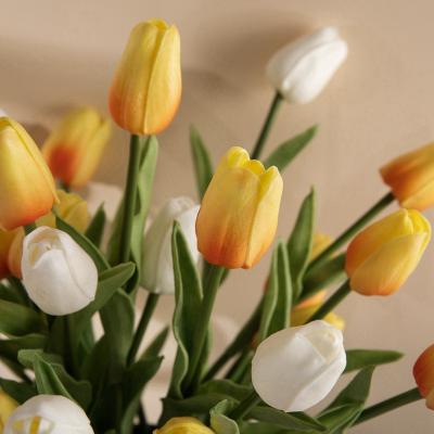 China PU Artificial Flowers Wholesale Mini PU Real Touch Tulip Flowers For Home Decoration for sale