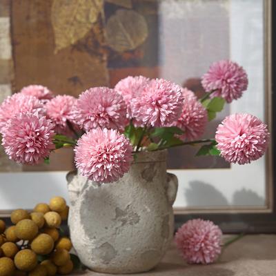 China 2022 Silk Online Store Hot Selling Artificial Ping Pong Chrysanthemum Flower Dandelion Flowers For Home Decoration for sale