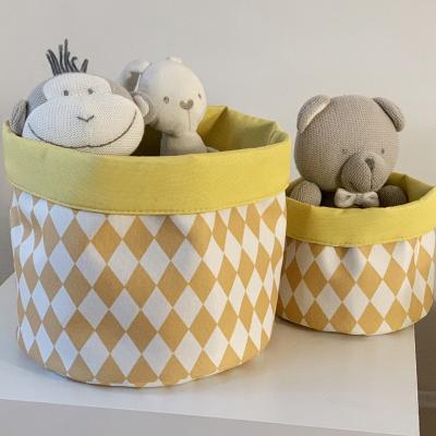 China Top Quality Kid Toy Canvas Viable Nordic Chic Clothes Home Storage Basket for sale