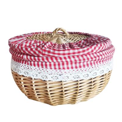 China Viable Good Prices Wicker Fruit Baskets For Dessert Wicker Basket Garden Wicker Laundry Basket for sale