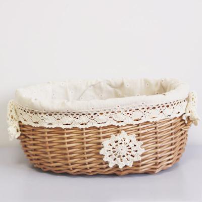 China Sustainable Widely Used Kitchen Wicker Basket Baskets For Gifts Picnic Wicker Basket for sale