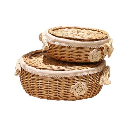 China Viable Affordable Wicker Fishing Basket Fruit Baskets for Dessert for sale