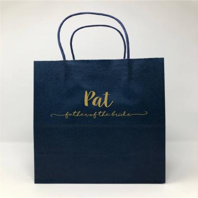 China Recyclable Luxury Matte Black Shopping Paper Bag With Logo For Apparel Packaging for sale