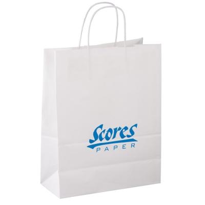 China BIODEGRADABLE Classic White Kraft Paper Bag for sale