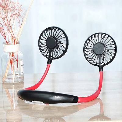 China Sport Mini Colorful Night Light Car Summer Air Cooling USB LED Bladeless Neck Fan for sale