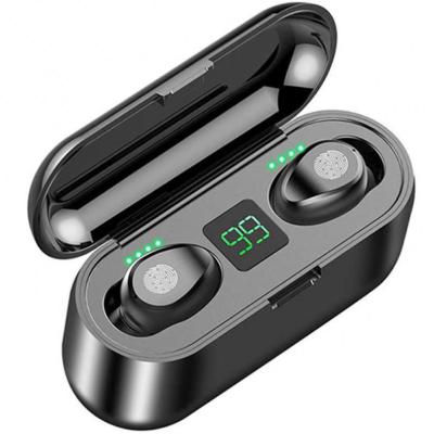 China 2021 Newest Wireless Earbuds F9 TWS 5.0 Earbuds Comfortable Wearing Stereo Headset With 2000mAh Power Bank LED Display Charging Case for sale