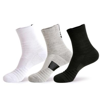 China Viable Viable Men's Basketball Elite Mid-tube Towel Training Socks Thick Non-slip Outdoor Climbing Sports Base Socks for sale