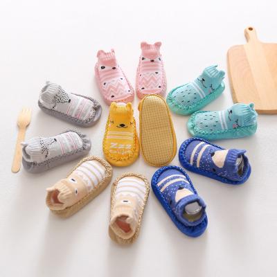 China Cartoon Baby Booties Toddler Floor Shoes Breathable Indoor Indoor Toddler Bumps Breathable Non-slip Soft Bottom Anti-Drop for sale