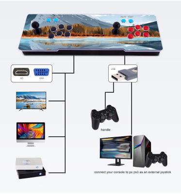 China Support Multi Players China-made New Product Commercial Arcade Controller Pandora E-sports Box 8000 Game Console for sale