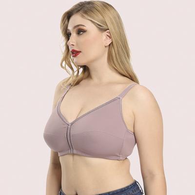 China Smooth Plus Size Women's Seamless Plus Size E-F Cup Bra Full Coverage Wireless No Big Size Padded Bra for sale