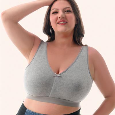 China Plus Size Women's Wireless Unpadded Full Cup Since C D Women's E-F Bra Thin Plus Size Bras For Women Underwear for sale