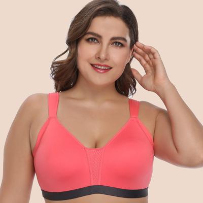 China Plus Size New Plus Size Underwear Seamless Lift Up Bra Bralette Wire Free Breathable Comfortable Sports Bra for sale