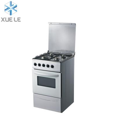 China Free Standing Stainless Steel Glass Cover Plate 4 Burners Cold Free Standing Gas Oven for sale