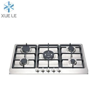 China Stainless Steel Built In 5 Burner Gas Stove Gas Hob Gas Cooker for sale