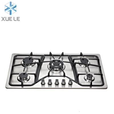 China Home Stainless Steel Kitchen Appliances 5 Burner Built In Gas Stove Gas Hob Gas Cooker for sale