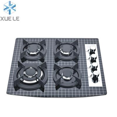 China Top Sale 4 Burner Gas Panel Ceramic / Glass Hob Hot Glass Cooker Stove for sale