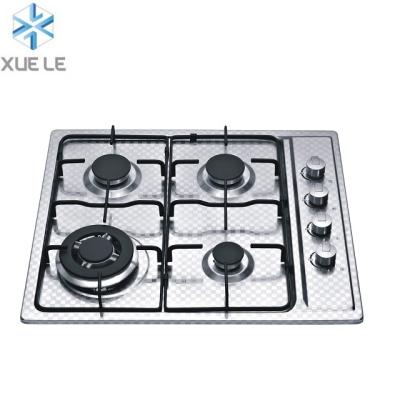 China Hot Sales Stainless Steel 4 Burner Gas Hob Stove Cooker for sale