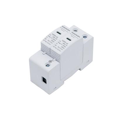 China Industrial Ect Surge Protector 275V AcC30-60kA 2P 20KA 40KA AC SPD Surge Protector Lighting Arrester Surge Protection Device for sale