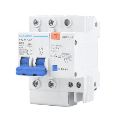 China Miniature Leakage Circuit Breaker DZ47LE63A Air Switch Household Protector 1P+N2P3P+N4P32A YZ47LE-63 for sale