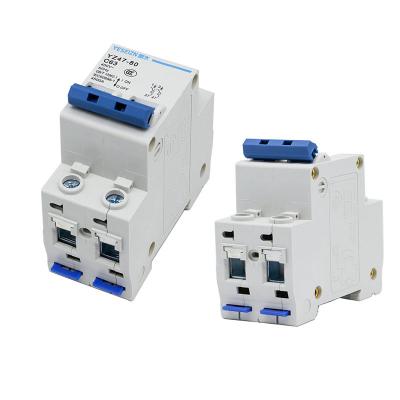 China DZ47-63 10A 16A 20A 25A 32A 40A 50A 63A 2P AC 400V Mini Circuit Breaker MCB Breaker Switch 2 for sale