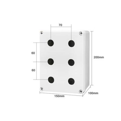 China 6 Hole Junction Box Waterproof ABS Plastic Outdoor Power Box Button Knob Sealed Dustproof Box for sale