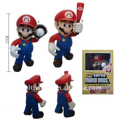 China Sport Super Mario Plastic Dolls Cartoon Toy 33cm MW-V246 for sale