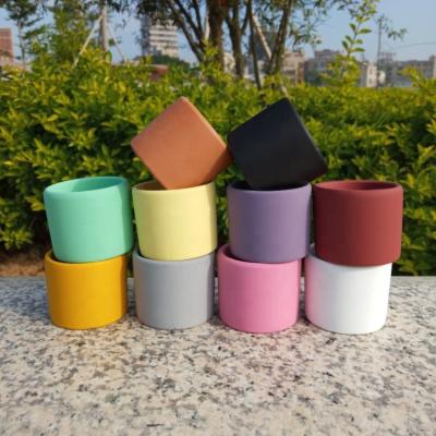 China American Nordic Cylinder Mini Cylinder Style Cheap Garden Terracotta Home Decor Multicolor Glazed Flower Pots For Plants for sale