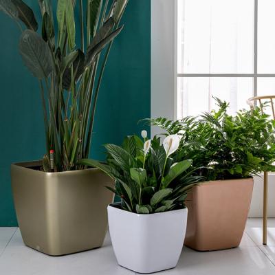 China Large modern single floor shopping mall office modern single floor self-centeredness plant plastic flower pot for sale