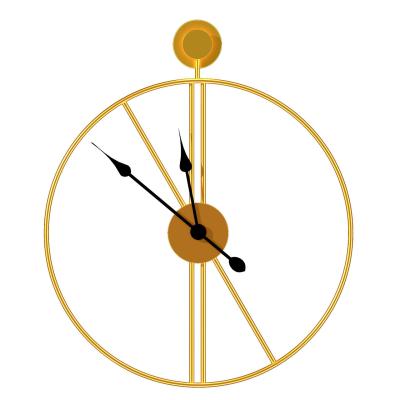 China LUMINOVA Simple Fashion Home Decor Art Round Metal Wall Clock for sale