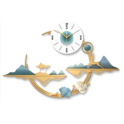 China LUMINOVA Living Room Fashion 3D Clock Personality Light Luxury Luminous Wall Clock for sale