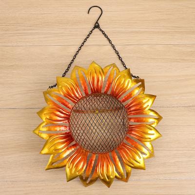 China Minimalist Garden Sunflower Pattern Metal Interior Decorative Decorative Pendant for sale