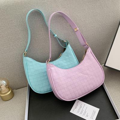 China PU 2021 New Arrivals Lady Underarm Bags Females Young Clips Cute Handbags For Girls for sale