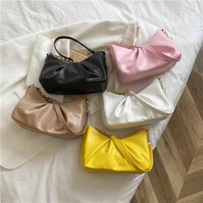 China 2021 Summer Cotton Young Lady Underarm Handbags Popular Hot Selling Cheap Clip Handbags For Female for sale