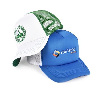 China JOINT Wholesale Mesh Hats 100%cotton Customized 5 Panel Embroidered Trucker Hat for sale