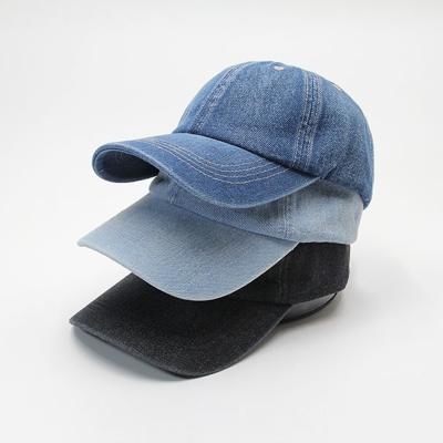 China JOINT 6 Panel Sports Hat Vintage Wholesale Unisex Denim Baseball Cap Simple Custom Logo for sale