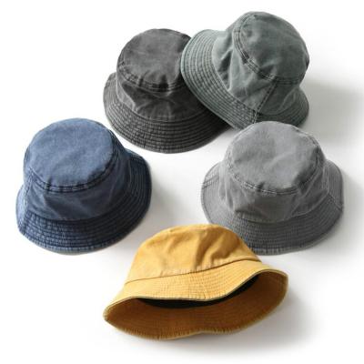 China UPF 50 Sun Protection Cotton Pleat Bucket Hat Wholesale, Designer Fishing Hats, Custom Denim Bucket Hat for sale