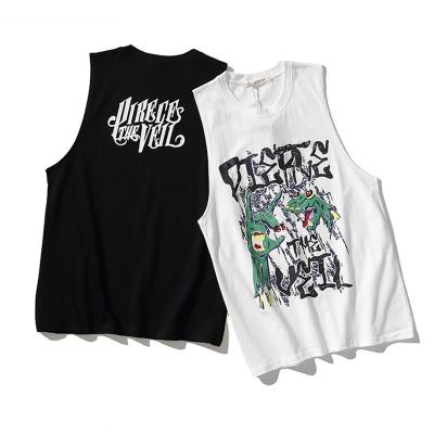 China Anti-pilling Casual Custom Printing Logo Tank Top Men for sale